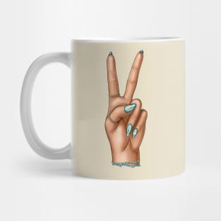 Peace Sign Hands Mug